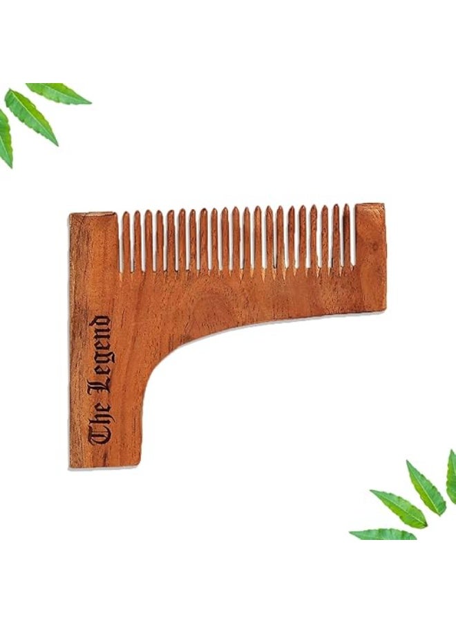 The Legend Organic Pure Neem Wood Comb (Beard Shaper) - Image 1
